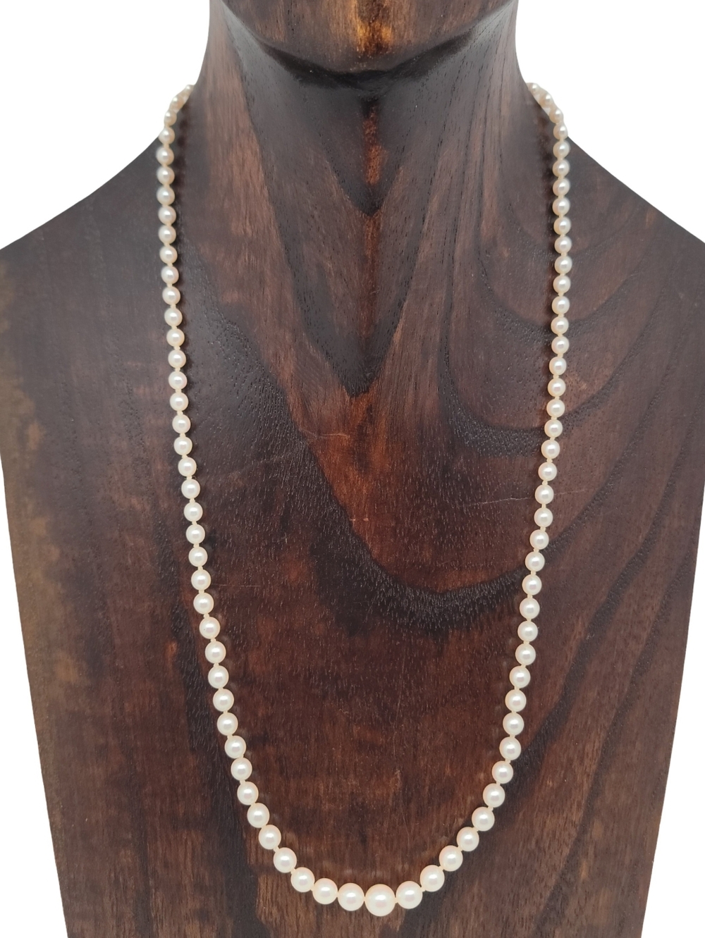 Natural Pearl Necklace 10k White Gold Clasp 20"